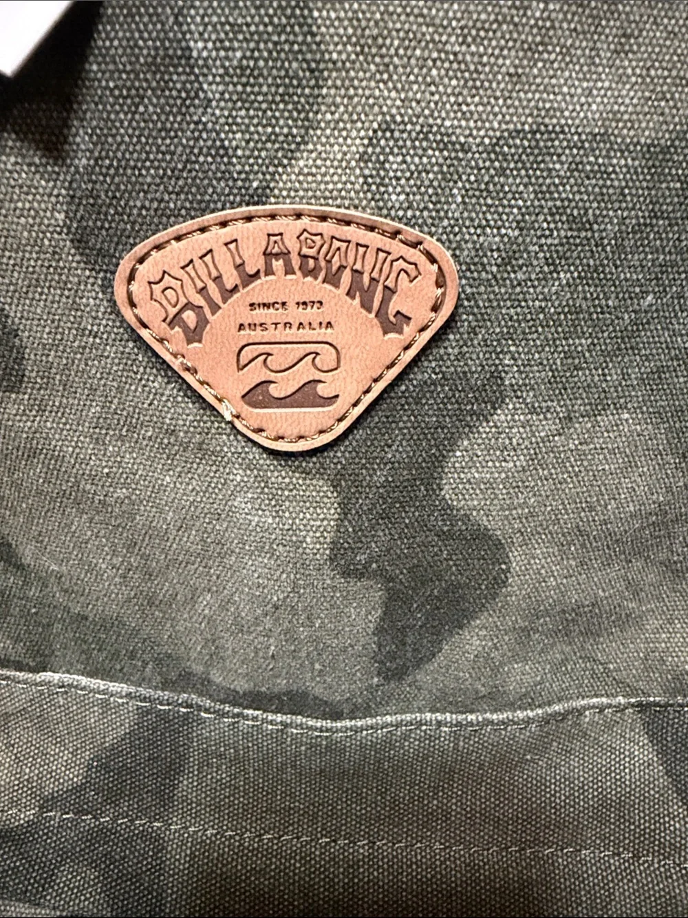 Billabong Small Camo Canvas Backpack NWT